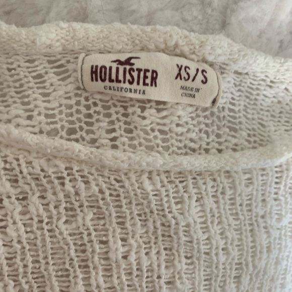 Hollister sheer cropped sweater top cream - Picture 4 of 4
